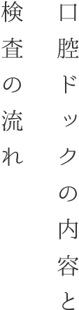 口腔ドックの内容と検査の流れ